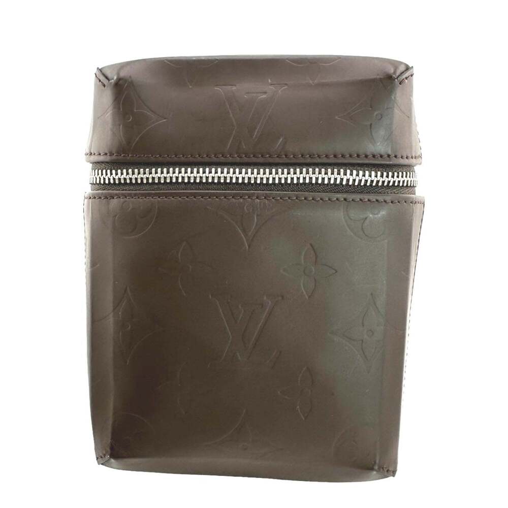 LOUIS VUITTON Authentic Brown Monogram Leather Pouch - Picture 2 of 11